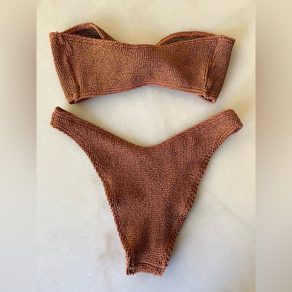BOUND by Bond-Eye Rust Textured Bikini - Picture 3 of 4